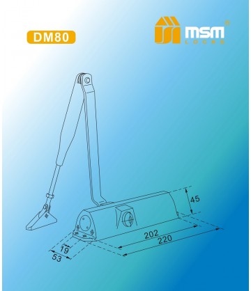 Дверной доводчик MSM DM120 Черный (BK)