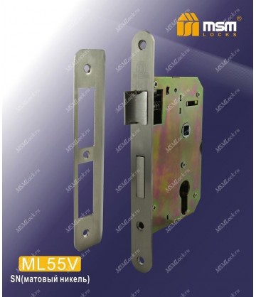 Замок врезной MSM ML55V Матовый никель (SN)