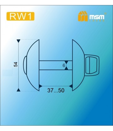 Накладка-фиксатор RW1 Матовая латунь / Хром (SB/CP)