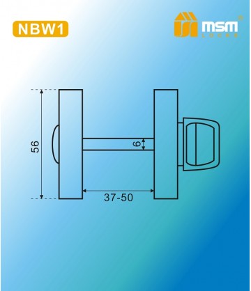 Накладка-фиксатор NBW1 Черный Никель / Полированная латунь (BN/PB)