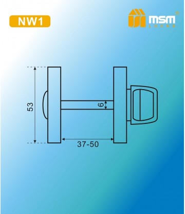 Накладка-фиксатор NW1 белый / матовый никель (WH/SN)