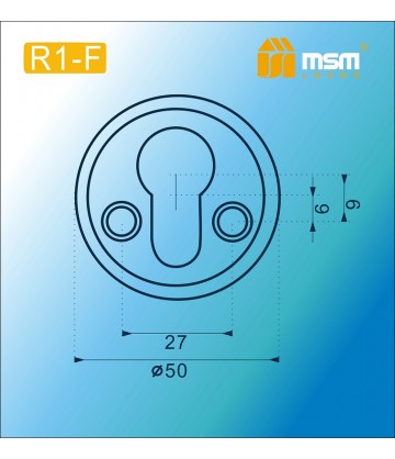 Накладка под цилиндр R1-F Хром (CP)