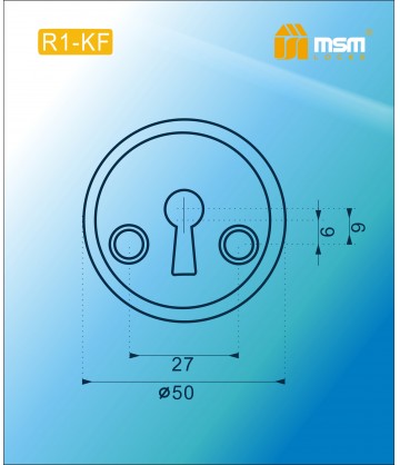 Накладка ключ R1-KF Полированная латунь (PB)
