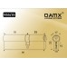 Цилиндровый механизм DAMX Простой ключ-ключ N55/35 мм Матовый никель (SN)