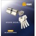 Цилиндровый механизм MSM N60 мм Матовый никель (SN), латунь Простой ключ-ключ