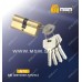 Цилиндровый механизм MSM N70 мм Матовая латунь (SB), латунь Простой ключ-ключ