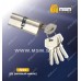 Цилиндровый механизм MSM N90 мм Матовый никель (SN), латунь Простой ключ-ключ