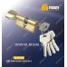 Цилиндровый механизм, латунь Простой ключ-вертушка NW60 мм Матовая латунь (SB)