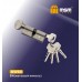 Цилиндровый механизм, латунь Простой ключ-вертушка NW80 мм Матовый никель (SN)