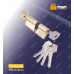 Цилиндровый механизм, латунь Обычный ключ-вертушка NW40/30 мм Полированная латунь (PB)