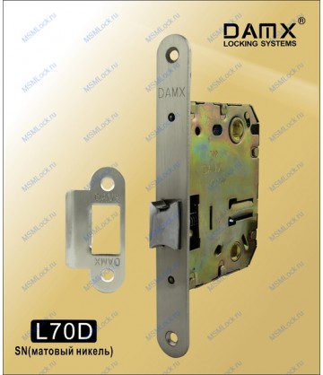 Дверной замок MSM L70 DAMX Матовый никель (SN)