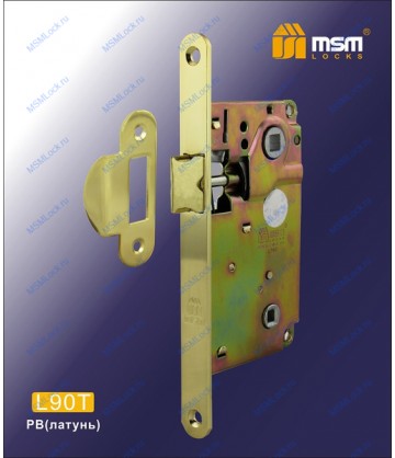 Дверной замок MSM L90T Полированная латунь (PB)