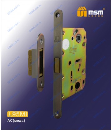 Дверной замок MSM L95MI Медь (AC) на межкомнатные двери