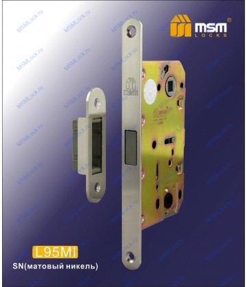 Дверной замок MSM L95MI Матовый никель (SN) на межкомнатные двери