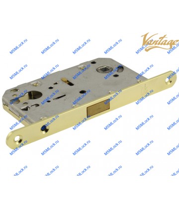 Дверной замок Vantage MC85 SB матовое золото (магнитная, под цилиндр)