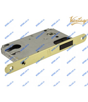 Дверной замок Vantage M85 SB матовое золото (магнитная, под цилиндр)