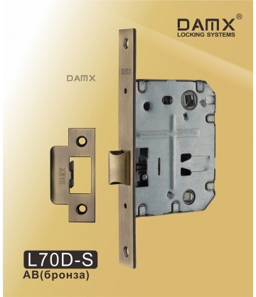 Дверной замок MSM L70D-S DAMX Бронза (AB)