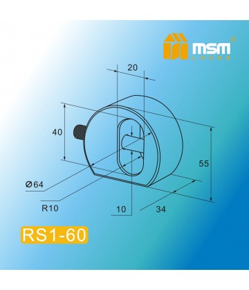 Навесной замок MSM RS1-60 блистер размер 60