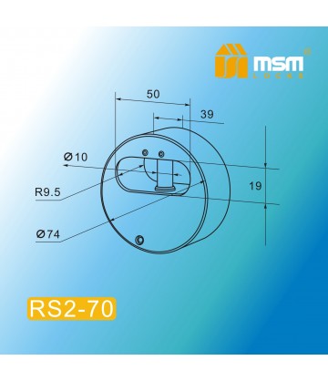 Навесной замок MSM RS2-70 блистер размер 70