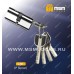 Цилиндровый механизм MSM C70 мм Хром (CP), латунь Перфорированный ключ-ключ