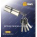 Цилиндровый механизм MSM C110 мм Матовый никель (SN), латунь Перфорированный ключ-ключ