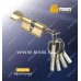 Цилиндровый механизм MSM CW70 мм Полированная латунь (PB), латунь Перфорированный ключ-вертушка