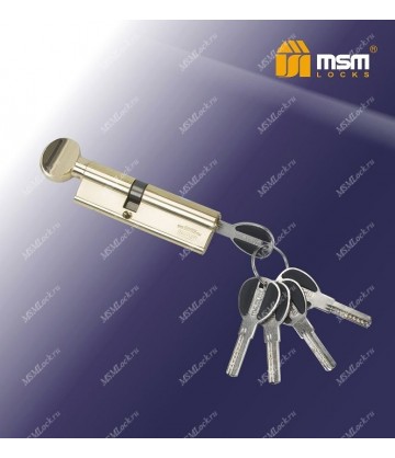 Цилиндровый механизм MSM CW40/60 Полированная латунь (PB), латунь Перфорированный ключ-вертушка