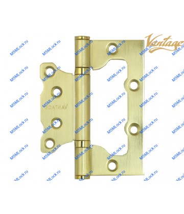 Дверная петля бабочка Vantage B2 SB матовое золото с подшипником (без врезки)