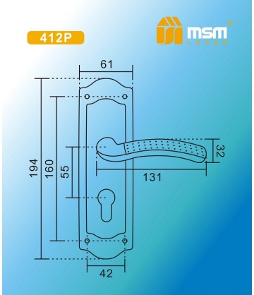 Ручка на планке MSM DAMX 412P Коричневый (BR)