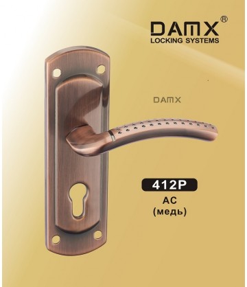 Ручка на планке MSM DAMX 412P Медь (AC)
