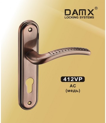 Ручка на планке MSM DAMX 412VP Медь (AC)