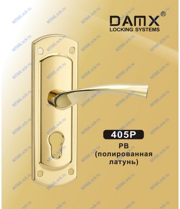 Ручка на планке MSM DAMX 405P Полированная латунь (PB)