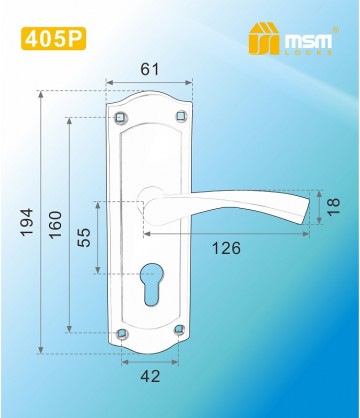 Ручка на планке MSM 405P Полированная латунь (PB)