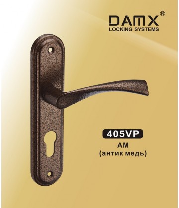 Ручка на планке DAMX 405VP Антик медь (AM)