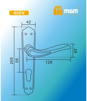 Ручка на планке 400V Матовый никель / Хром (SN/CP)