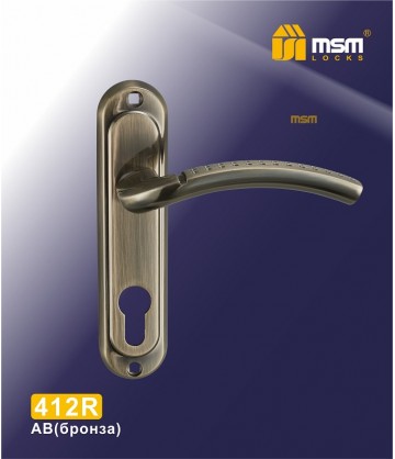 Ручки на планке дверные MSM 412R Бронза (AB)