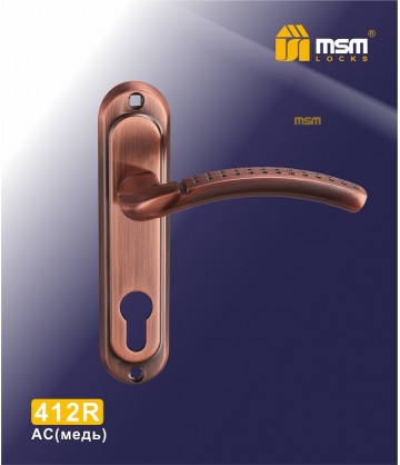 Ручки на планке дверные MSM 412R Медь (AC)
