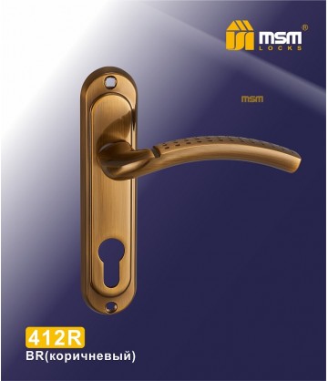 Ручки на планке дверные MSM 412R коричневый (BR)