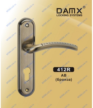 Ручка на планке MSM DAMX 412R Бронза (AB)