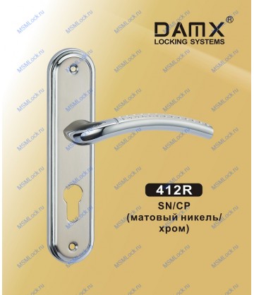 Ручка на планке MSM DAMX 412R Матовый никель (SN)
