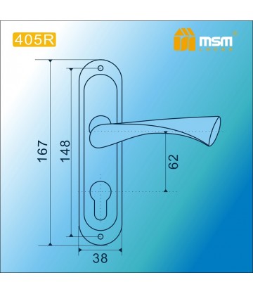 Ручка на планке MSM 405 R Матовая латунь (SB)