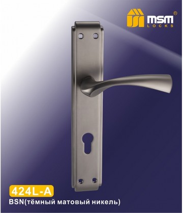 Ручка на планке MSM 424L-A темный никель (BSN)