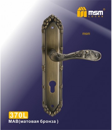Ручка на планке MSM 370 L матовая бронза (MAB)