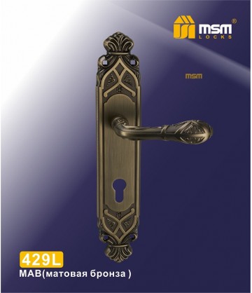 Ручка на планке MSM 429 L матовая бронза (MAB)
