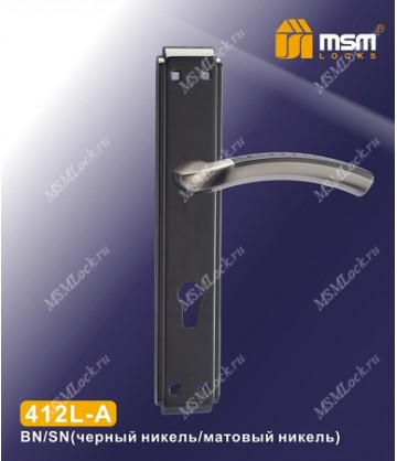 Ручки на планке MSM 412L-А Черный никель / Матовый никель (BN/SN)