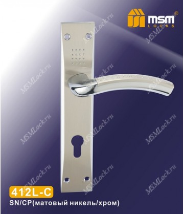 Ручки на планке MSM 412L-С Матовый никель / Хром (SN/CP)