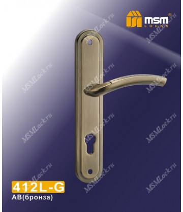 Ручки на планке MSM 412L-G Бронза (AB)