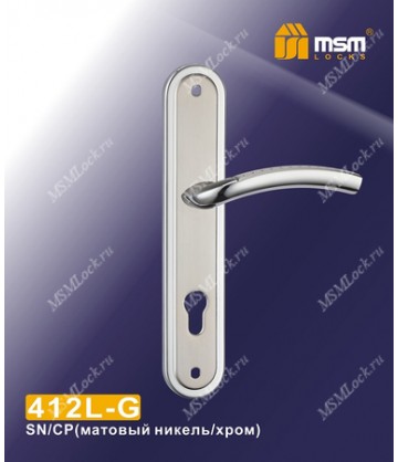Ручки на планке MSM 412L-G Матовый никель (SN)