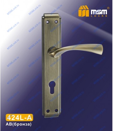 Ручка на планке MSM 424L-A Бронза (AB)