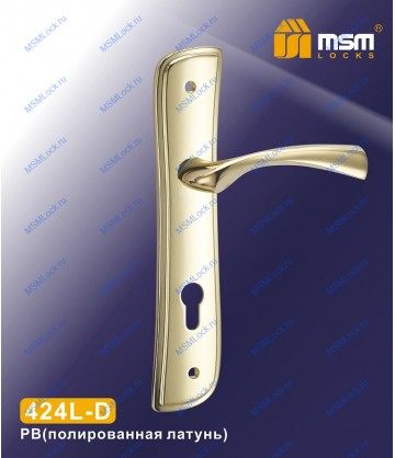 Ручка на планке MSM 424L-D Полированная латунь (PB)